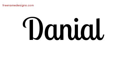 Danial Handwritten Name Tattoo Designs