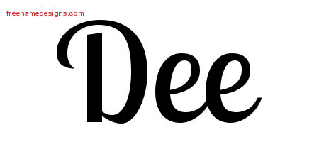 Dee Handwritten Name Tattoo Designs
