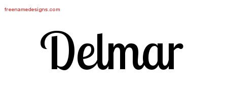 Delmar Handwritten Name Tattoo Designs