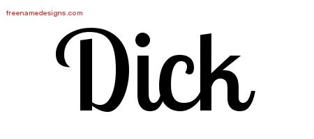 Dick Handwritten Name Tattoo Designs