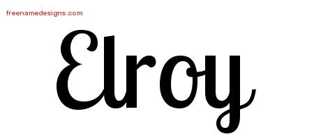 Elroy Handwritten Name Tattoo Designs