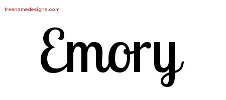 Emory Handwritten Name Tattoo Designs