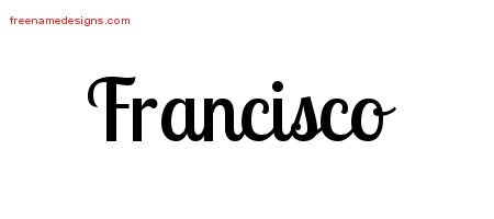 Francisco Handwritten Name Tattoo Designs