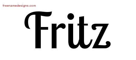Fritz Handwritten Name Tattoo Designs