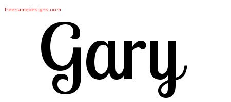 Gary Handwritten Name Tattoo Designs