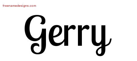 Gerry Handwritten Name Tattoo Designs
