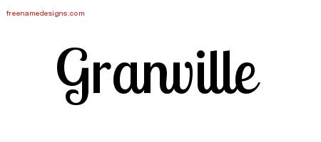 Granville Handwritten Name Tattoo Designs