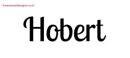Hobert Handwritten Name Tattoo Designs