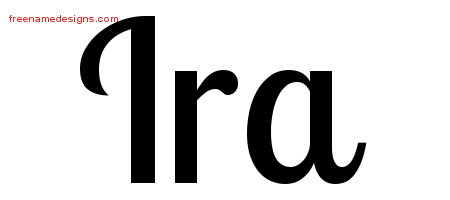 Ira Handwritten Name Tattoo Designs