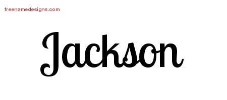 Jackson Handwritten Name Tattoo Designs