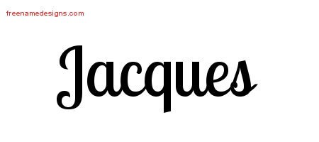 Jacques Handwritten Name Tattoo Designs