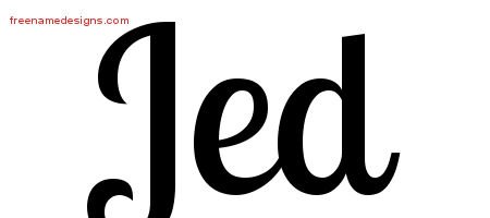 Jed Handwritten Name Tattoo Designs