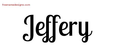 Jeffery Handwritten Name Tattoo Designs
