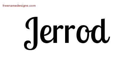 Jerrod Handwritten Name Tattoo Designs
