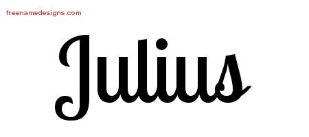 Julius Handwritten Name Tattoo Designs