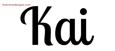 Kai Handwritten Name Tattoo Designs