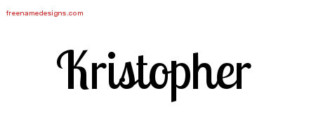 Kristopher Handwritten Name Tattoo Designs