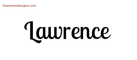 Lawrence Handwritten Name Tattoo Designs
