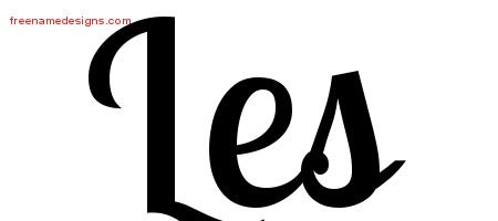 Les Handwritten Name Tattoo Designs