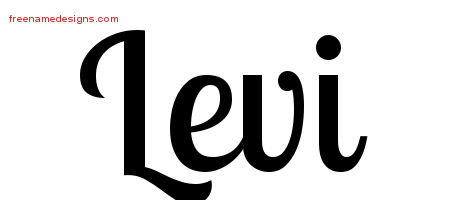 Levi Handwritten Name Tattoo Designs