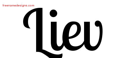 Liev Handwritten Name Tattoo Designs