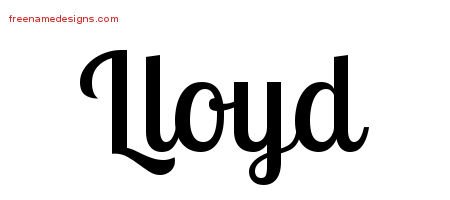 Lloyd Handwritten Name Tattoo Designs