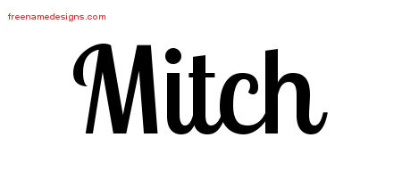 Mitch Handwritten Name Tattoo Designs