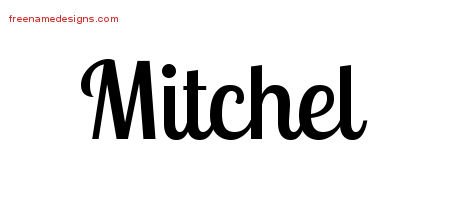 Mitchel Handwritten Name Tattoo Designs