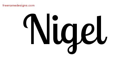 Nigel Handwritten Name Tattoo Designs