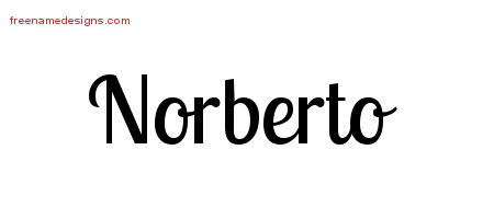 Norberto Handwritten Name Tattoo Designs