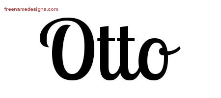 Otto Handwritten Name Tattoo Designs