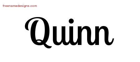 Quinn Handwritten Name Tattoo Designs