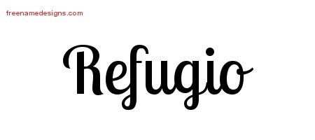 Refugio Handwritten Name Tattoo Designs