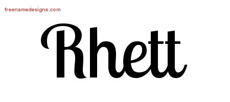 Rhett Handwritten Name Tattoo Designs