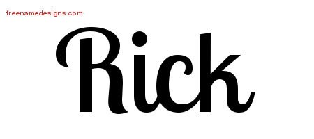Rick Handwritten Name Tattoo Designs