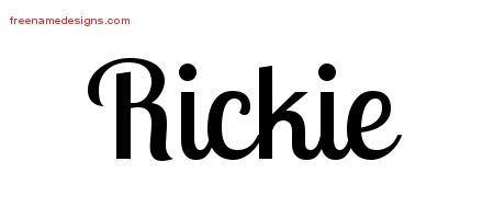 Rickie Handwritten Name Tattoo Designs