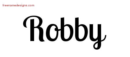 Robby Handwritten Name Tattoo Designs