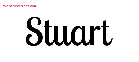 Stuart Handwritten Name Tattoo Designs