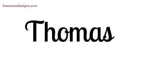 Thomas Handwritten Name Tattoo Designs