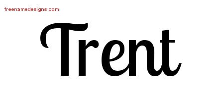 Trent Handwritten Name Tattoo Designs