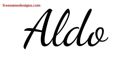 Aldo Lively Script Name Tattoo Designs