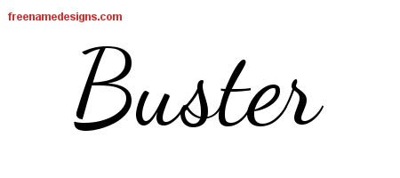Buster Lively Script Name Tattoo Designs