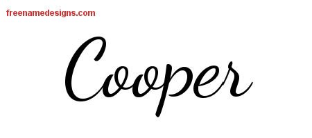 Cooper Lively Script Name Tattoo Designs
