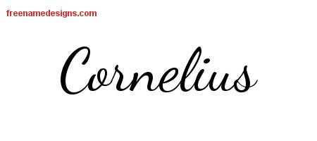 Cornelius Lively Script Name Tattoo Designs