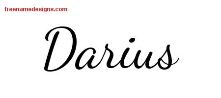 Darius Lively Script Name Tattoo Designs