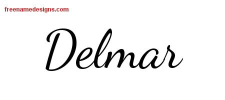 Delmar Lively Script Name Tattoo Designs