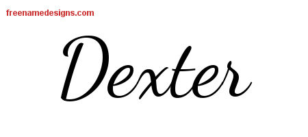 Dexter Lively Script Name Tattoo Designs