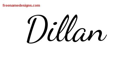 Dillan Lively Script Name Tattoo Designs