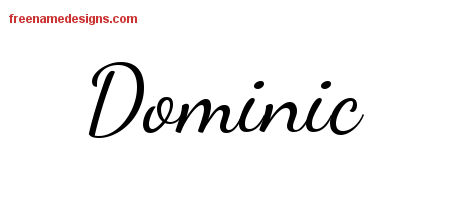 Lively Script Name Tattoo Designs Dominic Free Download - Free Name Designs
