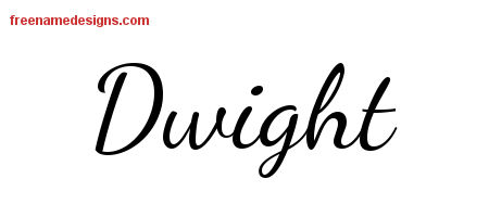 Dwight Lively Script Name Tattoo Designs